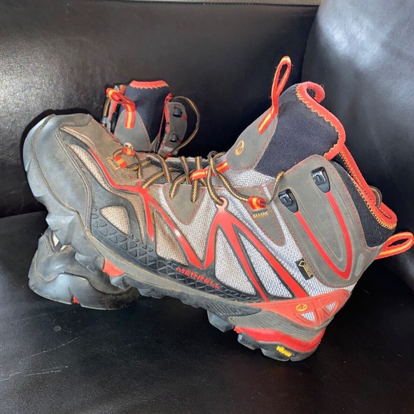 Merrell Capra Mid Gore Tex Gray Red Vibram Hiking Boots Sz 8.5 Mens s-l225.jpg main image 4